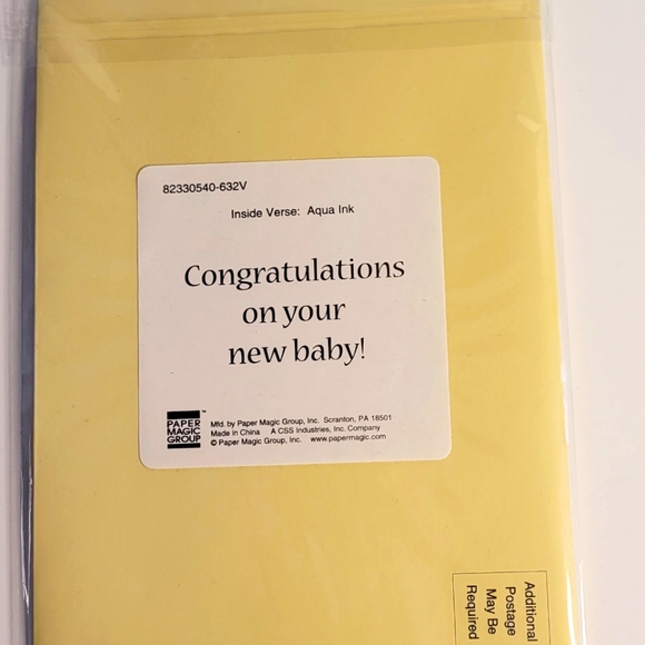 NEW BABY GREETING CARD blue booties hat - Picture 2 of 2